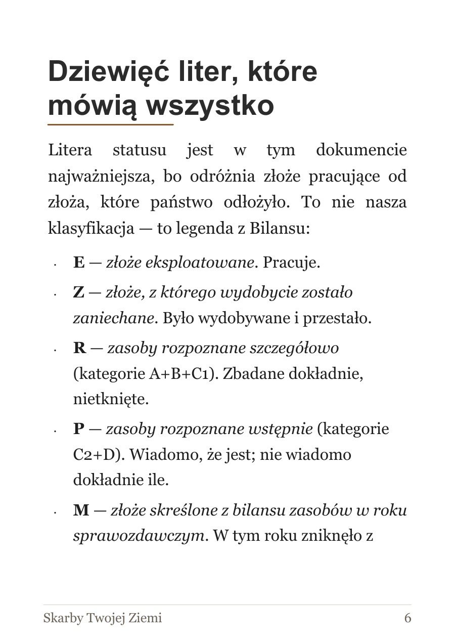 Dziewięć liter statusu — jak czytać urzędowy spis